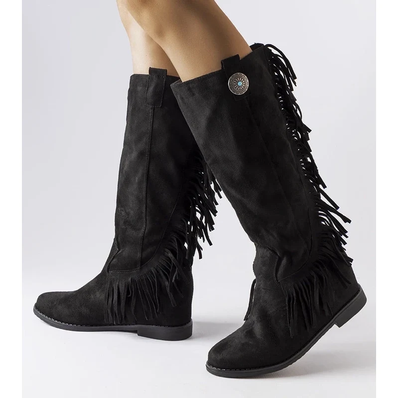 Gemre Black wedge heel boots Lecore 106992802