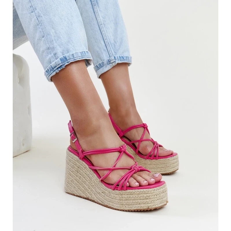 D/CEO Gemre Dark pink wedge sandals Mara 106992947