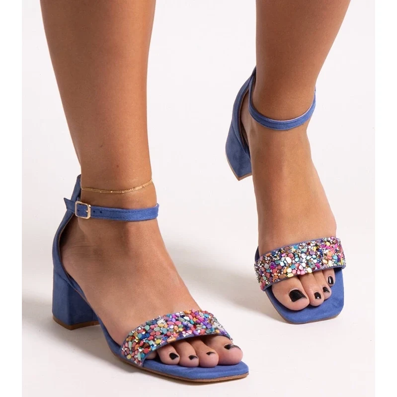 D/CEO Gemre Block heel sandals with colorful stones Ghusona 106992993