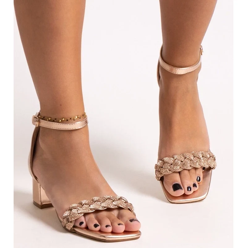 D/CEO Gemre Sandals with leather insole and rhinestones Shamsa 106993014