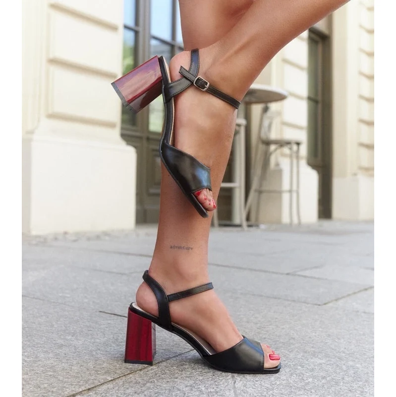 Gemre Abadia block-heeled sandals with leather insole 106993022