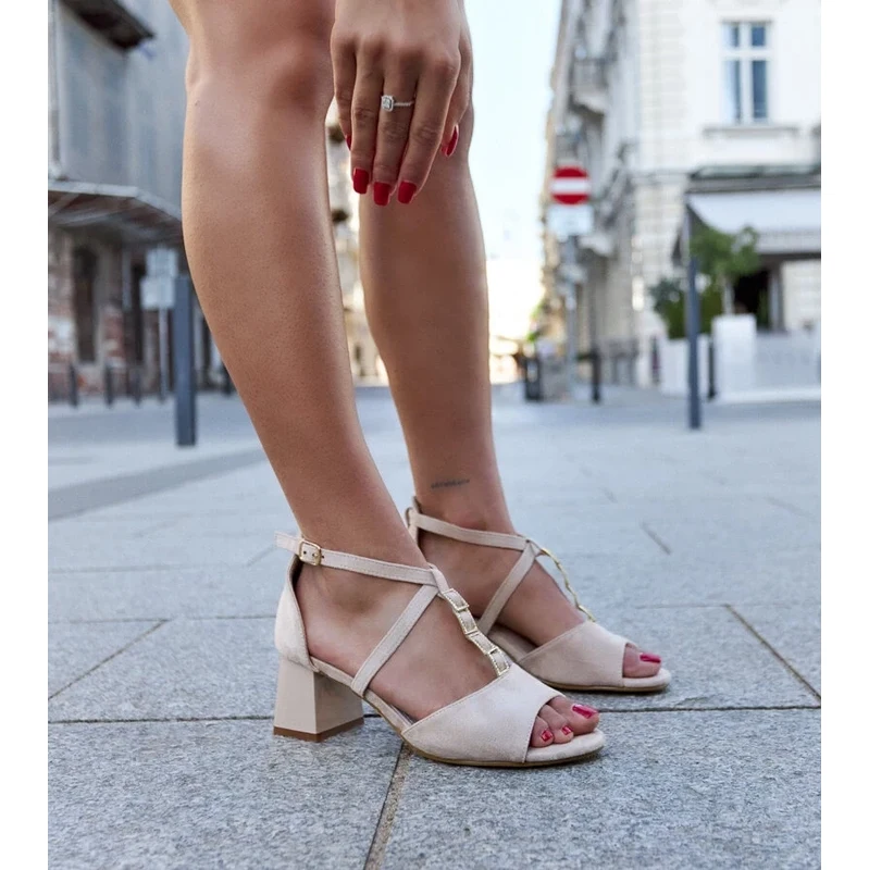 Gemre Yakoota block heel sandals with leather insole