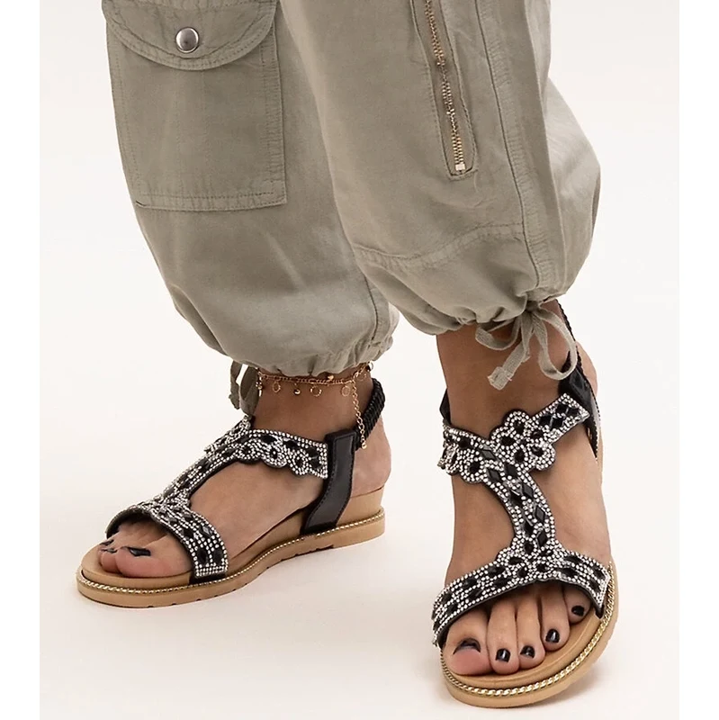 D/CEO Black sandals on a block heel Millo 106993091