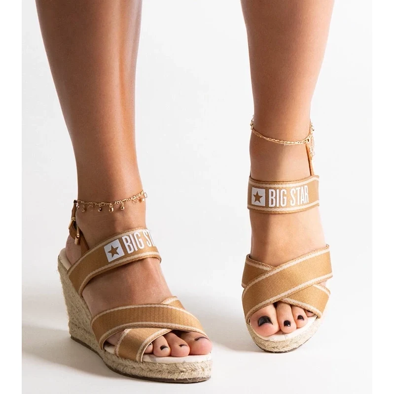 Beige wedge sandals Big Star 106993146