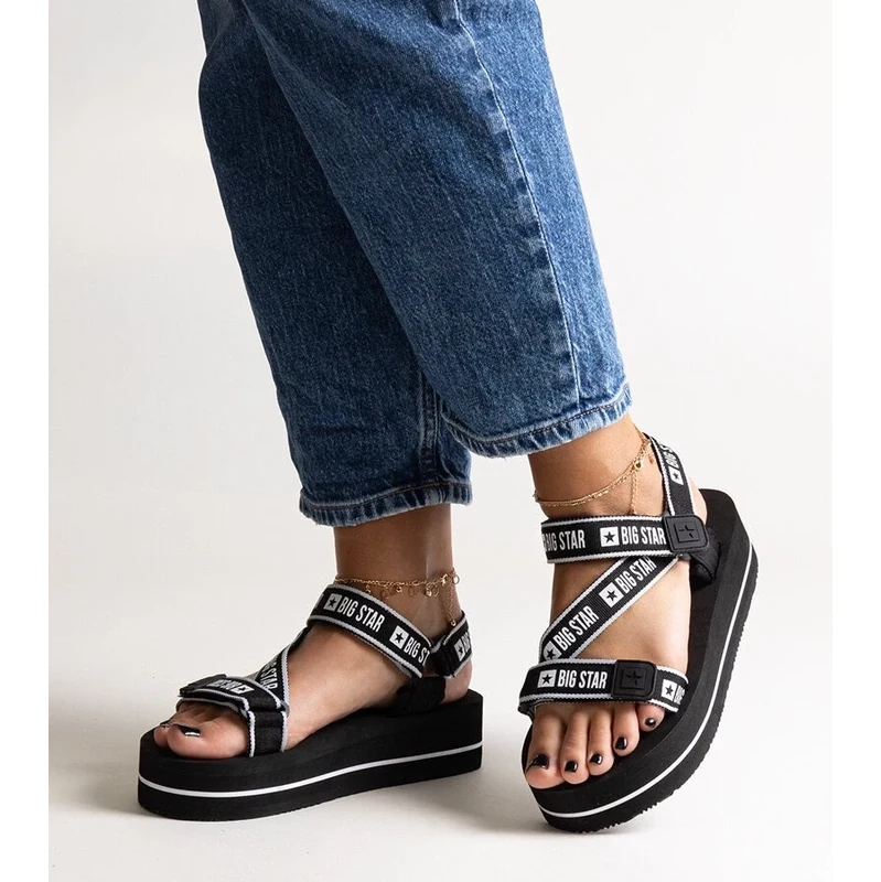 Black platform sandals Big Star