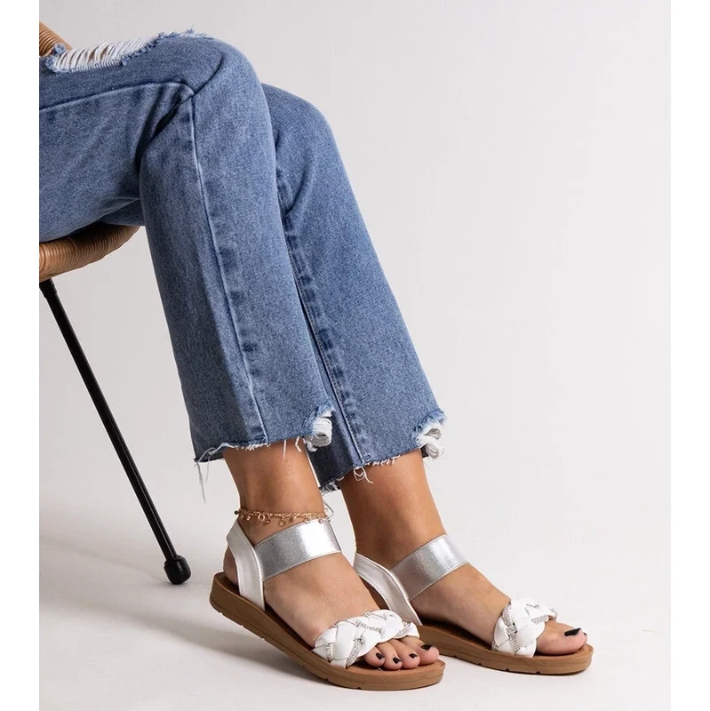 Gemre White Sandals Aldona 114839629