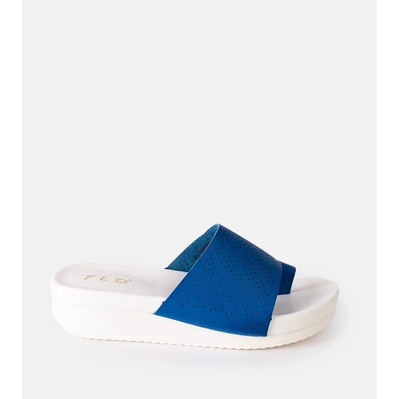 Gemre Navy wedge flip-flops Monferrato