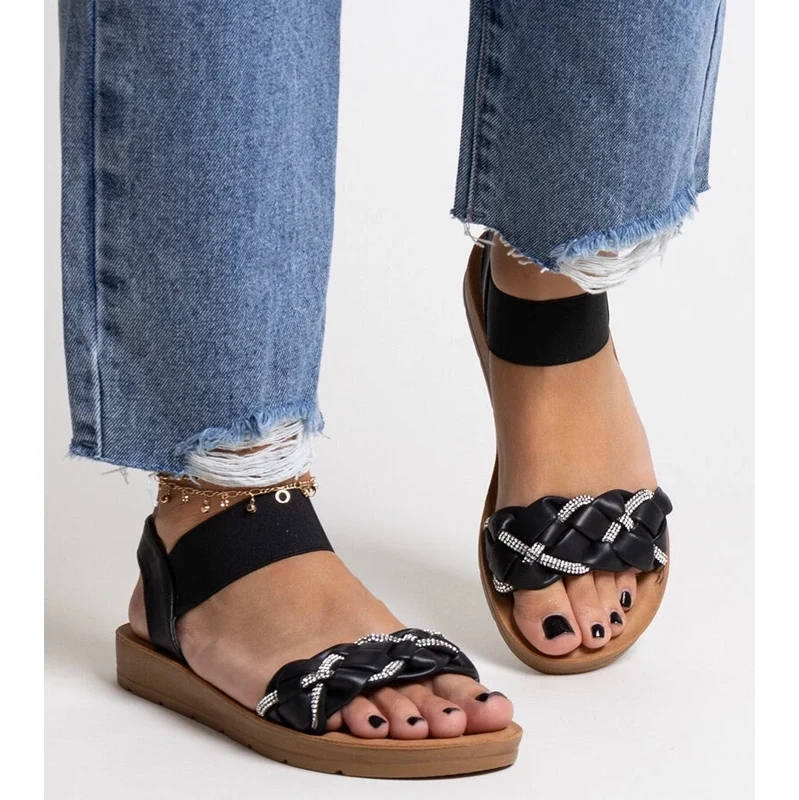 D/CEO Black sandals on a block heel Millo