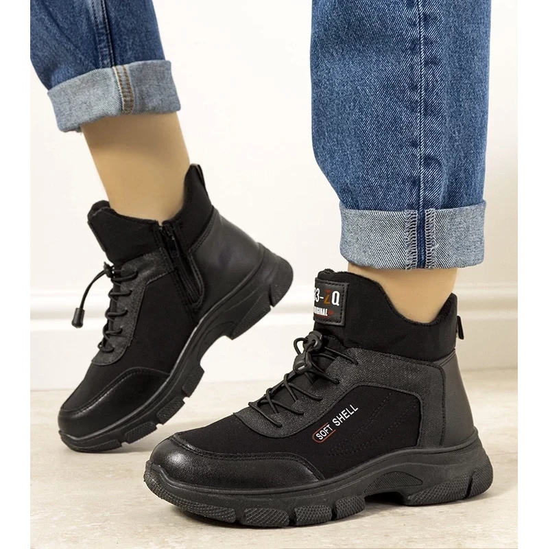 Gemre Black womens ankle boots with elastic Adalgisa 106995256