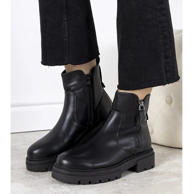 Gemre Black womens ankle boots Victorine 106995257