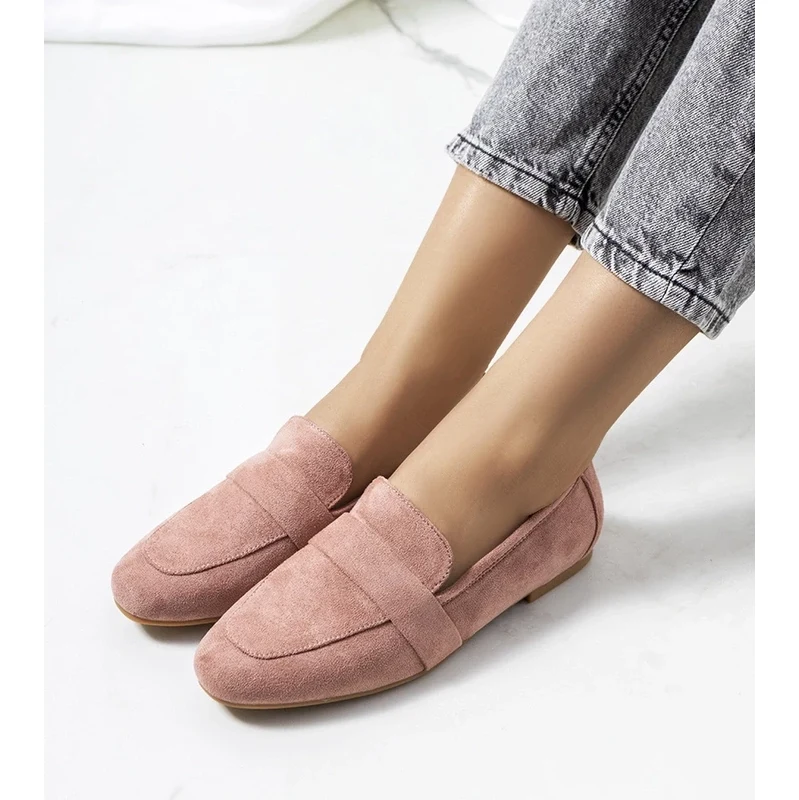 Gemre Pink womens loafers by Hanna