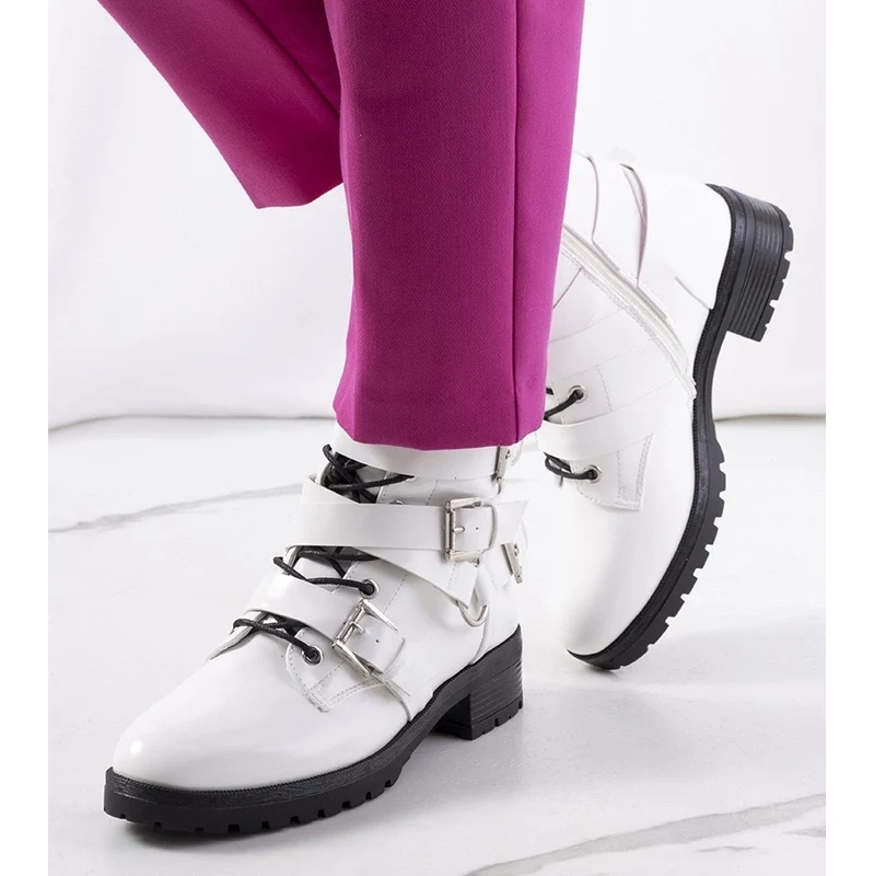 Gemre White ankle boots Donsa