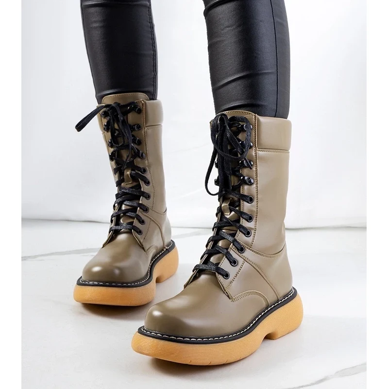 Gemre Green combat boots Redel