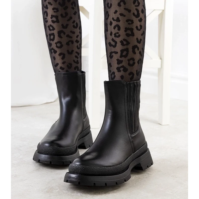 Gemre Black womens ankle boots Frei 106995417