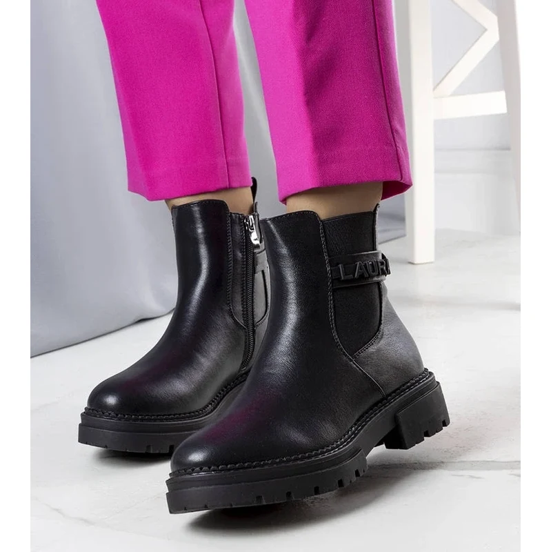 Gemre Insulated black ankle boots Sanso