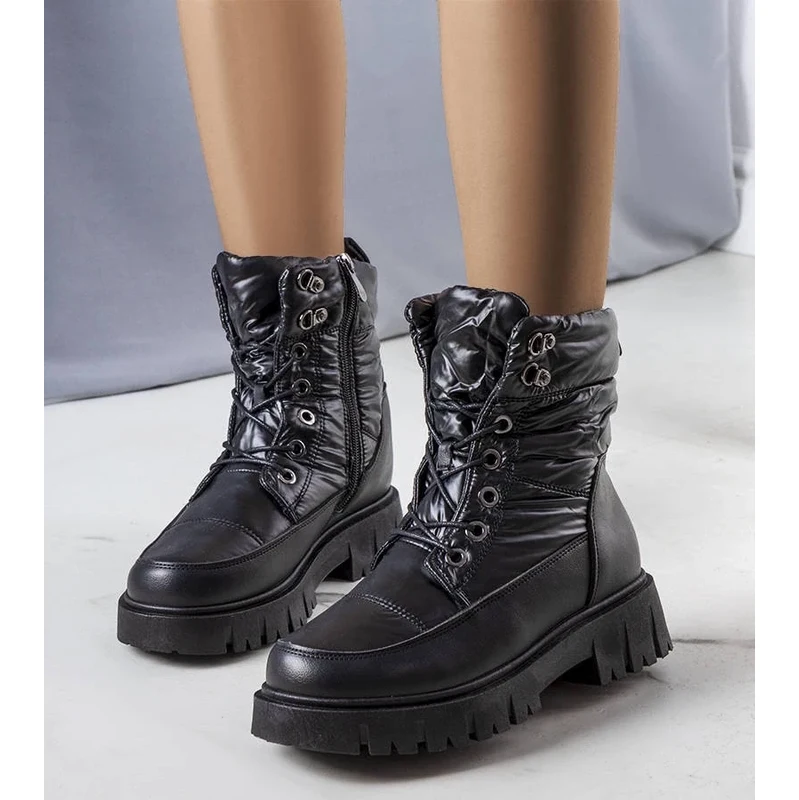 Gemre Black womens snow boots Anderson