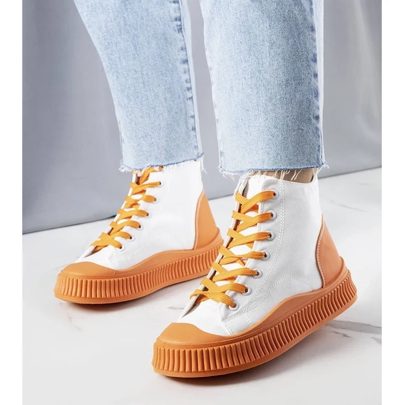 Gemre Orange platform sneakers Terri