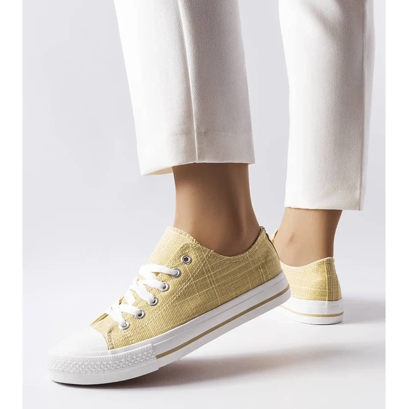 Gemre Golden Shiny Sneakers Vignette