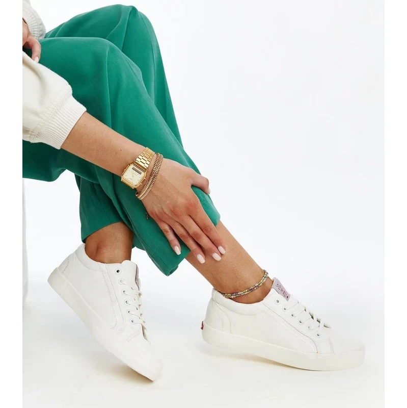 White womens eco leather sneakers CROSS JEANS 106995796