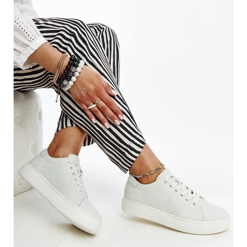 Gemre Beige leather sneakers Sireen