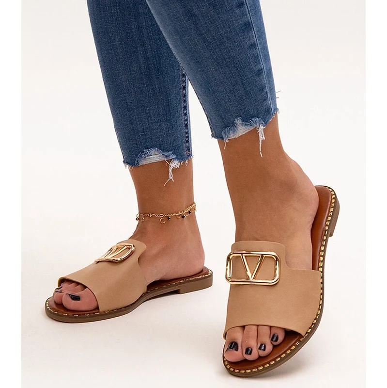 Gemre Beige Buckled Sandals Mariza