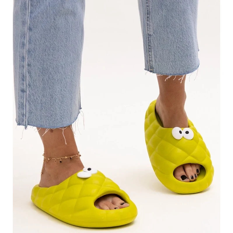 D/CEO marka niezdefiniowana Green foam flip-flops with Gorges