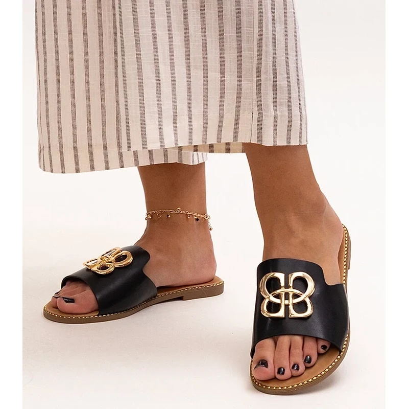 D/CEO Black sandals on a block heel Millo