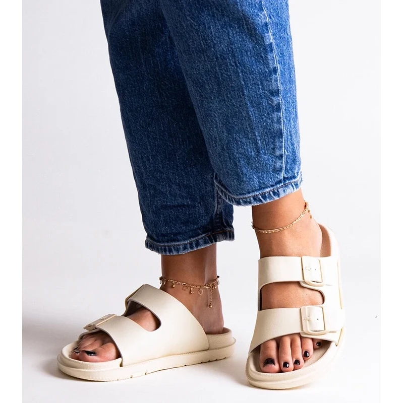 D/CEO Beige slides with fur Adelma 106996053