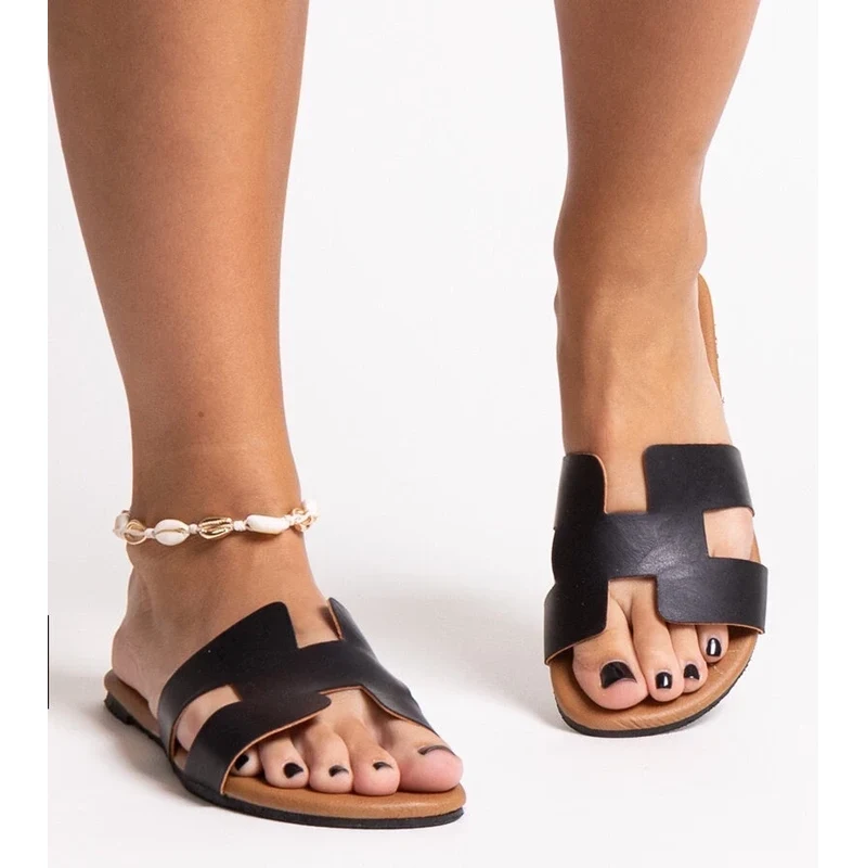 marka niezdefiniowana Black classic Juma flip-flops