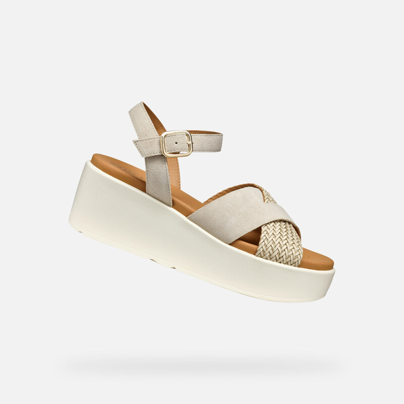 Béžové dámské sandály Geox XAN2.2S - Dámské 106997715