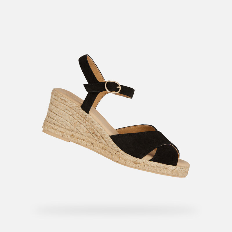 Černé dámské sandály Geox Gelsa Low - Dámské 106997703