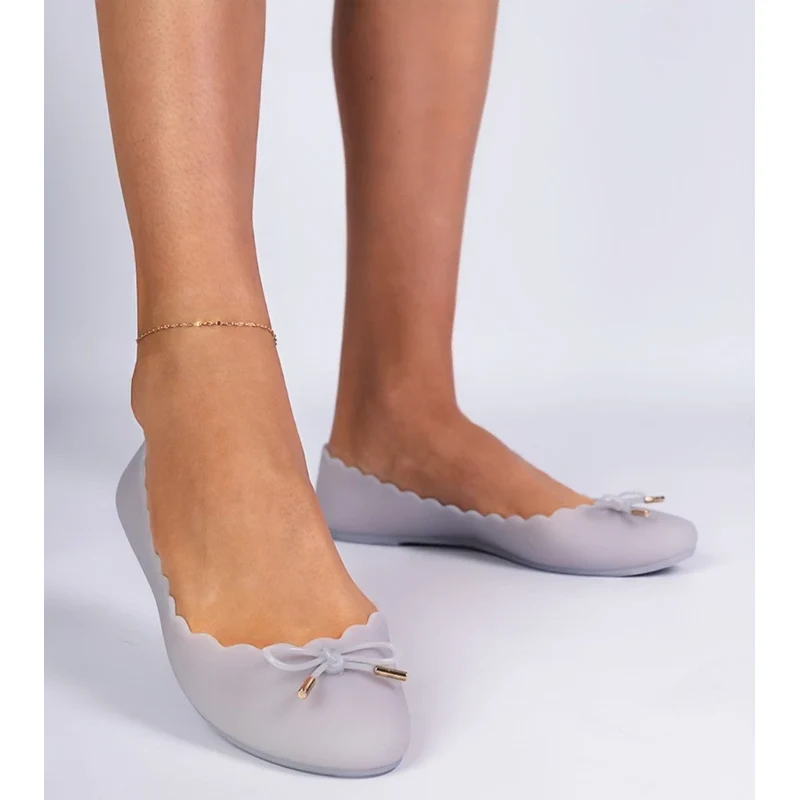 Gemre Gray womens ballerina flats Melissa with a bow rubber Levira 106998796