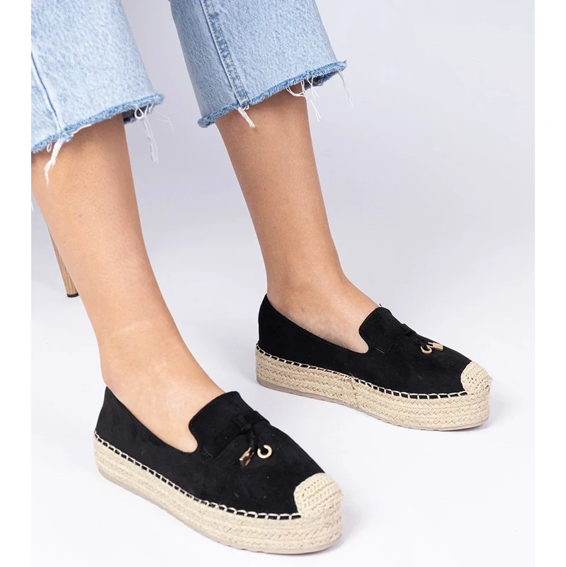 Gemre Black espadrilles with thick sole Elviola 106998861
