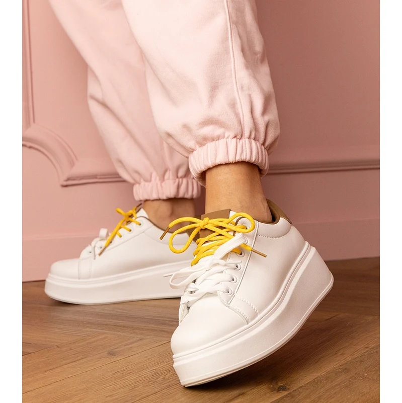 D/CEO marka niezdefiniowana White-brown platform sports sneakers