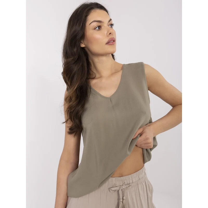 Sublevel Blouse-D73761M11218A-khaki