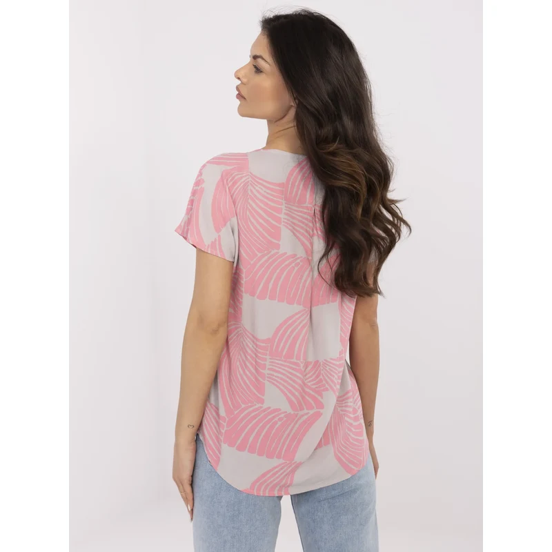 Sublevel Blouse-D73771M11171D-pink