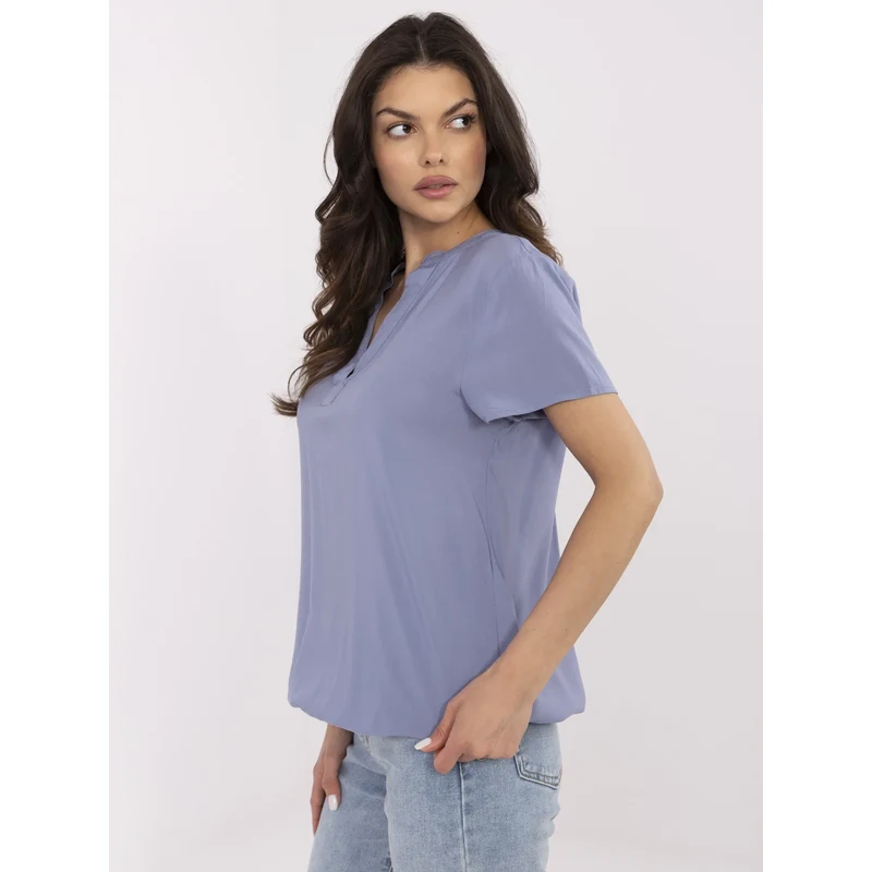Sublevel Blouse-D73761M11173A-grey-blue
