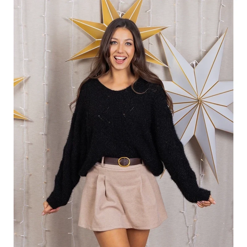 Gemre Soft black long-sleeve sweater Rianne 107093643