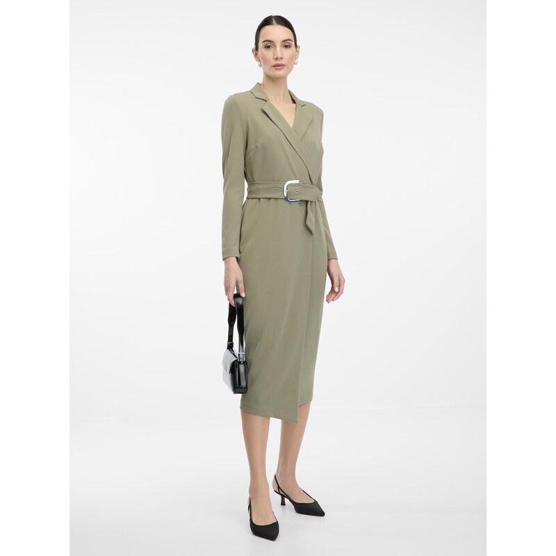 Khaki dámské midi šaty ORSAY - Dámské