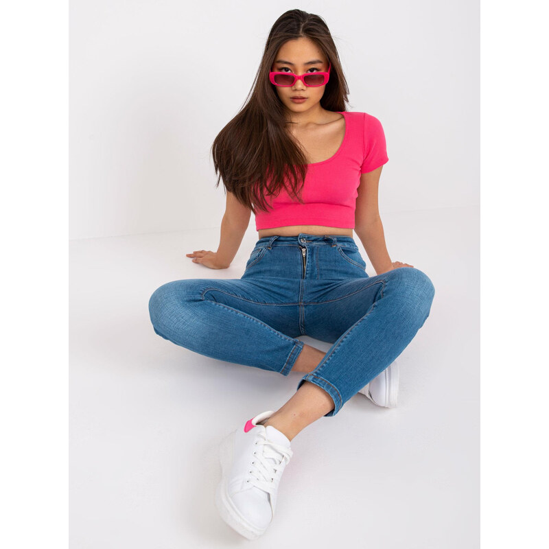 RUE PARIS Modré skinny džíny Antibes -RO-SP-PNT-N01.39X-blue