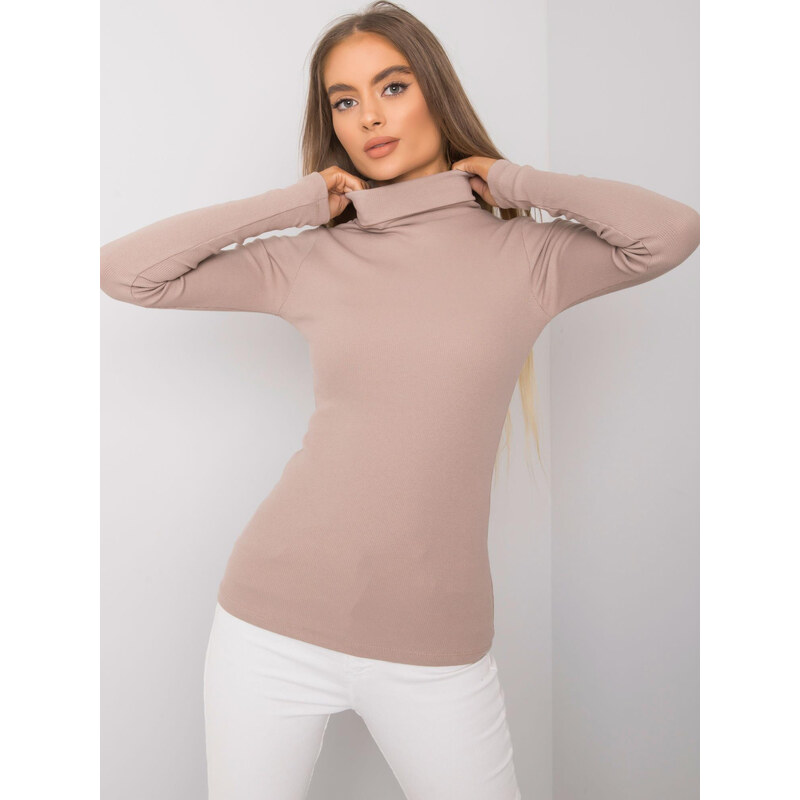 RUE PARIS Blouse-RV-BZ-7182.01P-dark beige