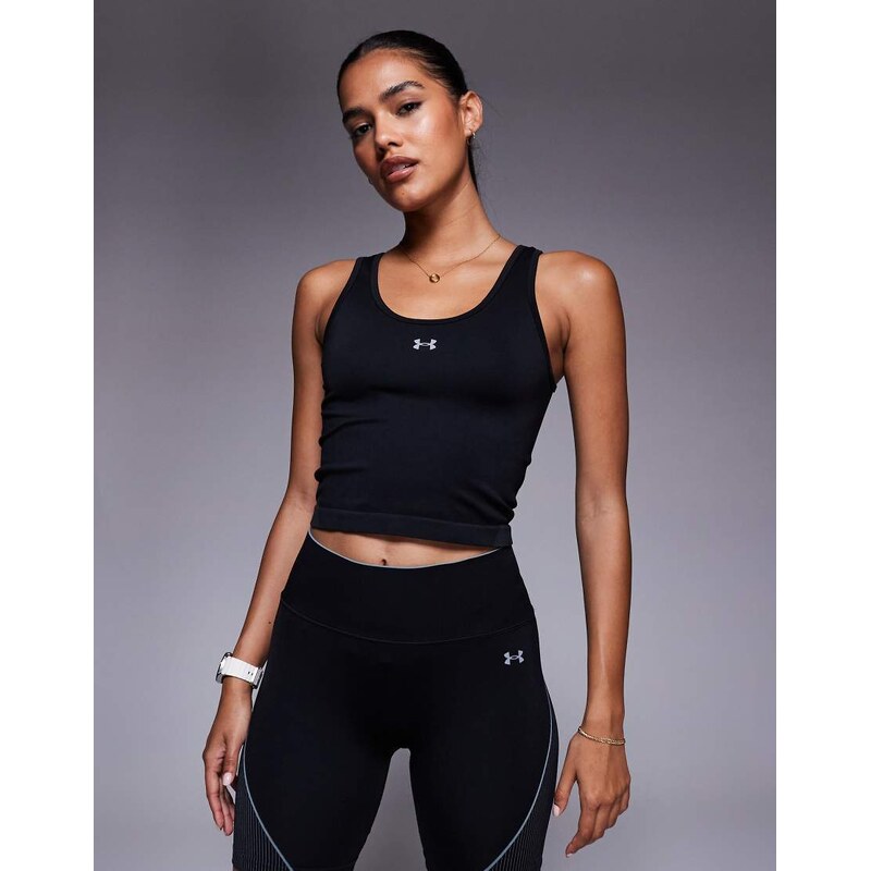 Under Armour Vanish seamless tank top in black