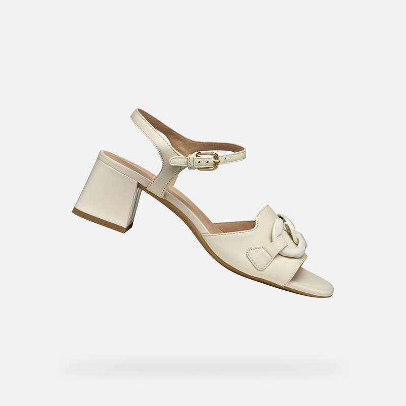 Krémové dámské sandály Geox New Eraklia 50 T - Dámské 106680207