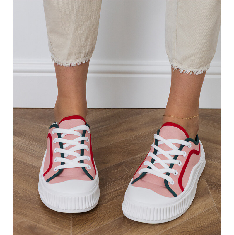 Gemre Pink womens platform sneakers Salis