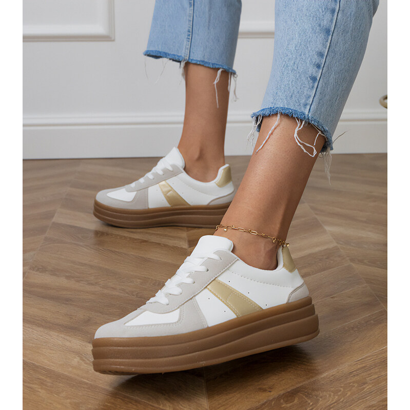 D/CEO Gemre White womens platform sneakers Serila 107011478