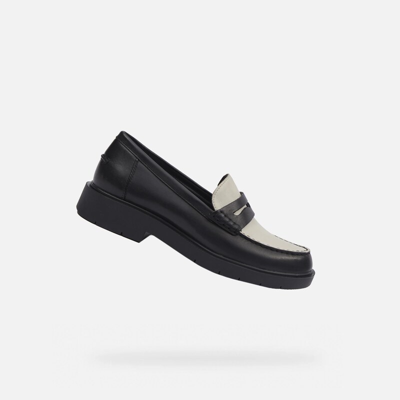 Černé dámské mokasíny Geox Spherica EC1 - Dámské 107011863