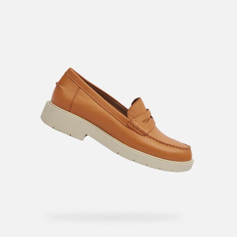 Oranžové dámské mokasíny Geox Spherica EC1 - Dámské 107011862