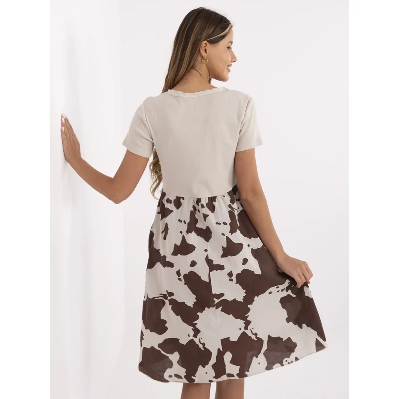 Italy Moda Dress-DHJ-SK-253701.80-beige