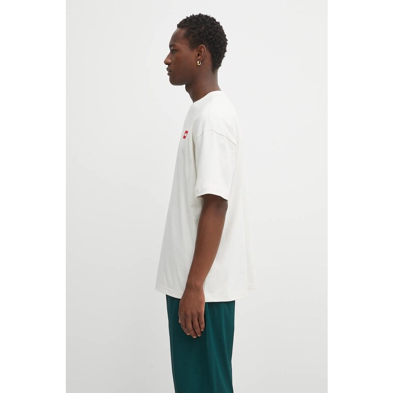 Bavlněné tričko The North Face Redbox pánské, béžová barva, NF0A8EG5QLI1