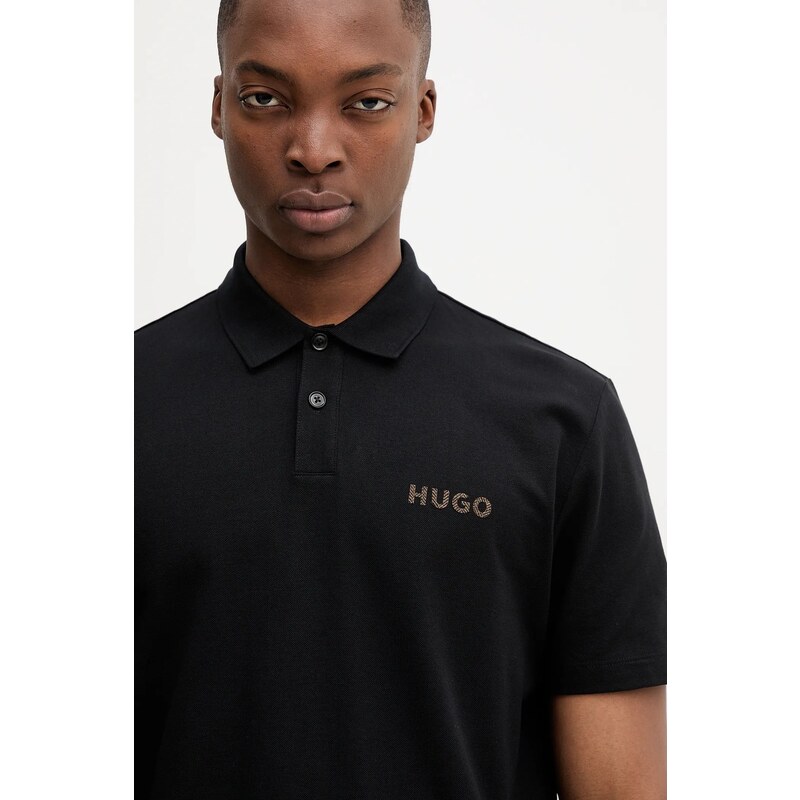 Bavlněné polo tričko HUGO Dirlmere
